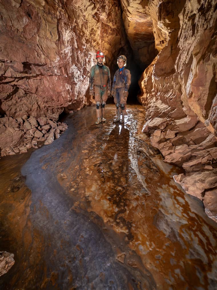 Cavers in the Marble River passage
