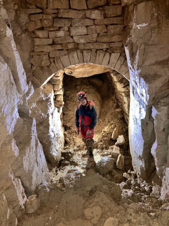 Gloucester Speleological Society members caving