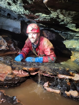 Caver in Redhouse Lane Swallet